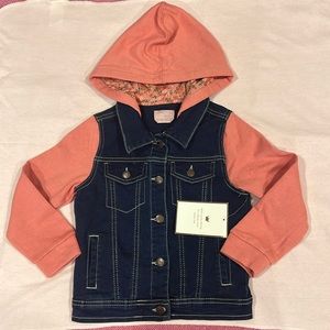 Lucky Penny Hoodie denim Jacket Girl Size 5